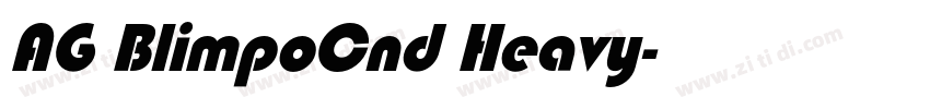 AG BlimpoCnd Heavy字体转换